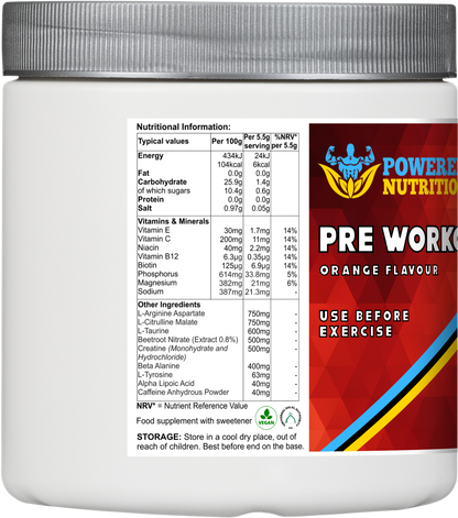 Pre Workout (Orange Flavour)